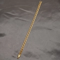 Classico bracciale a catena cubana dorata in acciaio al titanio con finitura lucida - Oro 8mm