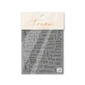 Detail of ultra-thin black handwritten lettering nail art stickers with makeup themes - Black Hand-painted Alphabet Style (tomoni482)