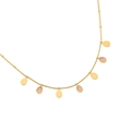 Elegante collana dorata occhio di gatto con pendenti a goccia in pietra rosa fine - 1# Goccia d'acqua Rosa