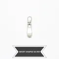 Universal wavy shape silver metal zipper puller replacement for luggage and jackets - Wave Style Silver