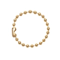 Hip-Hop-Armband aus Titanstahl mit goldenen Metallkugeln und minimalistischem Verschluss - 18cm / Gold