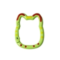 Green cartoon cat shaped spring snap hook for DIY keychains and accessories - Verdant
