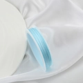Light blue 72 gauge braided cord for DIY jewelry making on a white plastic spool - 10m / Light Lake Blue