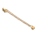 Golden stainless steel extension chain with lobster clasp and round S.Steel tag - Gold Engraved 6mm Round
