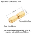18K gold plated silver spiral screw clasp with 4mm diameter for pearl necklace DIY - YP79-4mm / Gold