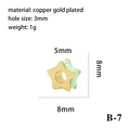 Star shaped copper gold plated bead accessory for DIY jewelry making model B-7 - Gold Star (B-7)