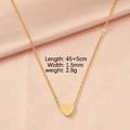 Golden heart pendant necklace with dimensions 45 plus 5cm length and 1.5mm chain width - Heart Gold