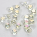 Perles en forme de cœur irisées avec trou pour glands faits main et bijoux artisanaux - 6mm / Jaune Aurora