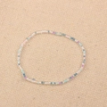 Handmade colorful glass seed bead bracelet with pink blue and purple pastel beads - Style 67-Purple Blue Pink