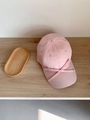 Detail of pink waterproof baseball cap featuring a delicate bow and reinforced stitching - One Size Adjustable (56-58cm) / Pink