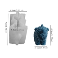 Rhino shaped silicone mold with rose texture for DIY candle and plaster crafts - Rose Unicorn