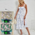 S / Bianco con fiori blu