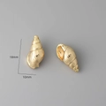 18k gold plated conch snail pendant for DIY jewelry, 18mm length by 10mm width - 5# 18K Gold Plated