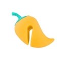 Chili pepper shaped silicone pot lid lifter in yellow with green stem for kitchen use - Yellow Chili / Yellow