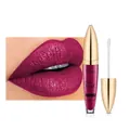 Lucidalabbra rosa scuro metallizzato n. 14 con finitura glitter e tappo dorato - 14# Rosso Rosa Scuro Glitter