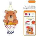 Hängendes Indoor-Basketballkorb-Set für Kinder mit Braunbären-Cartoon-Design - [OPP-Beutel] Braunbär - Hängendes Basketballbrett