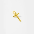 Minimalist S925 sterling silver necklace featuring a polished golden T-shaped pendant - Letter T / 925 Silver