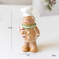 Lebkuchenmann Kochfigur aus Harz, 15 cm hoch, für weihnachtliche Tischdekorationen - Lebkuchenmann Vater