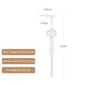 White 8CC syrup pump dispenser with 27cm long dip tube for commercial sugar bottles - 8cc Universal Pump Head for Plastic/Glass