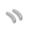 Cuenta de tubo curvado de acero inoxidable plateado pulido 5x20mm para joyas DIY - Tubo Curvo 5*20mm (Agujero 1,8mm) / Color Acero