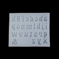 Translucent white lowercase alphabet silicone mold for baking and chocolate crafts - 3# Lowercase Letters / Clear
