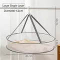 Single layer drying basket with 61cm diameter grey straps for flat drying sweaters - Grey 61cm Single Layer Economic