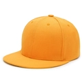 Gorra de béisbol hip-hop clásica amarilla con visera plana en sarga de algodón - Ajustable / Amarillo