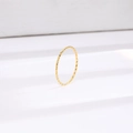 Minimalist 1mm gold textured titanium steel ring on professional white background - US 5 / Hammered Gold