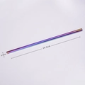 Reusable rainbow stainless steel straw 26.5cm length and 0.8cm diameter for tumblers - Straight Straw / 0.8*26.5cm / Colorful
