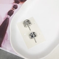 Sleek silver metal alloy hair clip set with minimalist textured winding hair clip design - 21# Silver 2-Piece Set