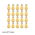 20pcs golden teardrop shape 925 stamped stainless steel jewelry charms 6.8x3.4mm - Short Figure 8 Engraved 925 / Gold