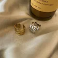 Minimalistische S925 Silberringe, verstellbar und in Gold und Silber verflochten - Mehrschichtiger Wickel-Offener Ring (TJZ055)