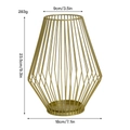 Nordic gold geometric metal lantern candle holder with dimensions 18x23.5cm and 283g weight - Large Rhombic Lantern Candle Holder - Gold