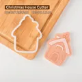 3D white plastic Christmas house cookie cutter mold for festive gingerbread baking - Christmas House - Cutter