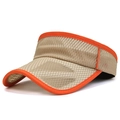 Visiera parasole in mesh per bambini, asciugatura rapida in kaki e arancione - Regolabile (52-56cm) / Cachi