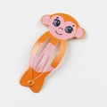 Vibrant orange and pink monkey cartoon BB hair clip for children, colorful animal hairpin - Orange Monkey