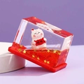 Bouteille de dérive de chat chanceux avec liquide rouge et étoiles dorées - Cube Chat de la Fortune / Styles Aléatoires