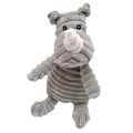 Giocattolo di peluche per cani a forma di rinoceronte grigio in velluto a coste resistente - Rinoceronte