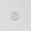 Macro detail of a 6mm white iridescent resin druzy bead with a textured sparkle finish - 6mm / Iridescent White (9)