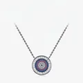 Luxuriöse S925 Sterling Silber Böses Auge Halskette mit bunten Zirkon-Steinen - S925 Sterling Silber Mit Mehrfarbigem Zirkonia (RHN1995)