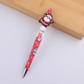 Détail de la perle en silicone Père Noël et texte Ho! Ho! imprimé sur le stylo bille rouge - Père Noël
