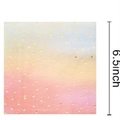 Pastel rainbow gradient napkin with gold foil dots for girls birthday party celebrations - Rainbow Napkins (20pcs)