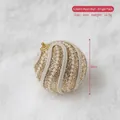 Golden 8cm Christmas ball ornament with white twisted cord and elegant faux pearls - Gold Pearl Ball 8CM