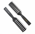 Set di 2 spazzole per capelli a costine nere antistatiche modello CH1200 per styling uomo - Pettine a 9 file / Nero