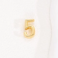 Polished gold number 5 charm accessory for 10mm stainless steel mesh bracelet band - Number 5