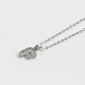 Polished silver initial F pendant necklace with minimalist link chain for women - Letter F / Silver