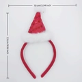 Christmas headband with red sequin mini Santa hat and plush trim detail on white background - Mini Sequin Christmas Hat