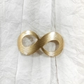 Polished golden infinity geometric hair clip with brushed metal texture finish - 5# Gold (Infinity Symbol)