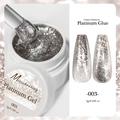 Silver high-density platinum nail gel 003 with sparkling glitter finish 5g jar - Sparkling Platinum Gel 03(003)