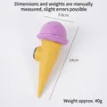 Lila PU Kunst-Eiscreme Kühlschrankmagnet mit Waffelhörnchen Design und Magnet - Eiscreme (Ohne Marmelade) / Lila